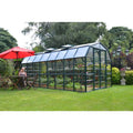 Grand Gardener 8' x 16' Polycarbonate DIY Greenhouse Kit, Green/Clear