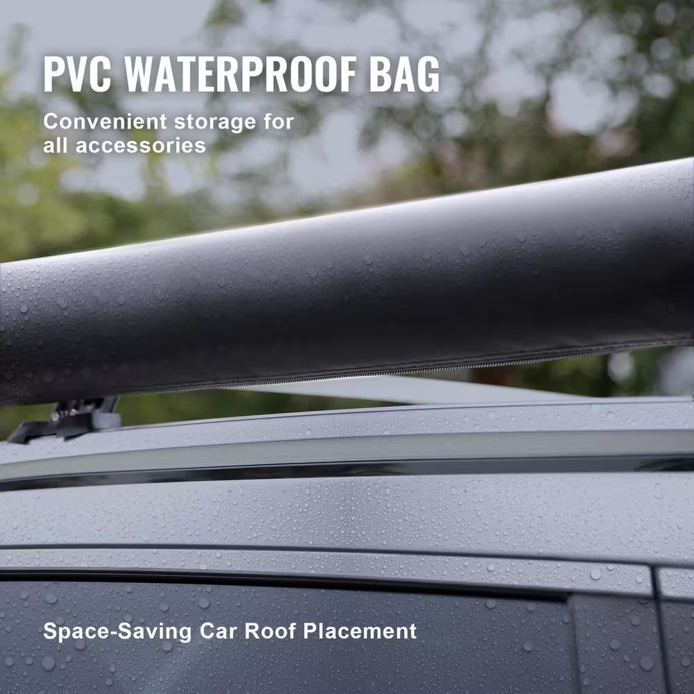 6.6 Ft. X 8.2 Ft. Retractable Car Side Awning PU3000 Mm UV50+ Waterproof Vehicle Awning with Adjustable Height