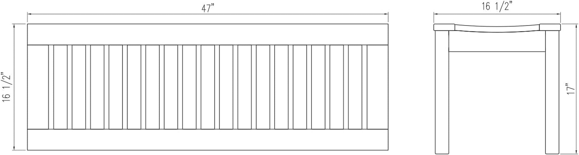 Caterina Teak Wood 6-Piece Outdoor Dining Set with Backless Bench, Navy