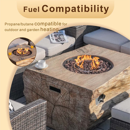 Arthur 7 -Piece Wicker Patio Conversation Set with Tan Cushions Included