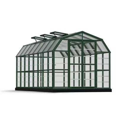 Grand Gardener 8 Ft. X 16 Ft. Green/Clear Polycarbonate DIY Greenhouse Kit