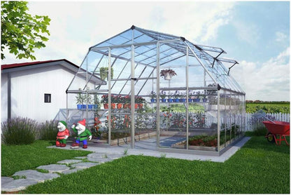 - Canopia Americana 12' X 12' Large Greenhouse for outside Heavy Duty Polycarbonate, Rust Resistant Aluminum Frame and High Light Transparency Panels for Growing Vegetables, Outdoor Sun Room